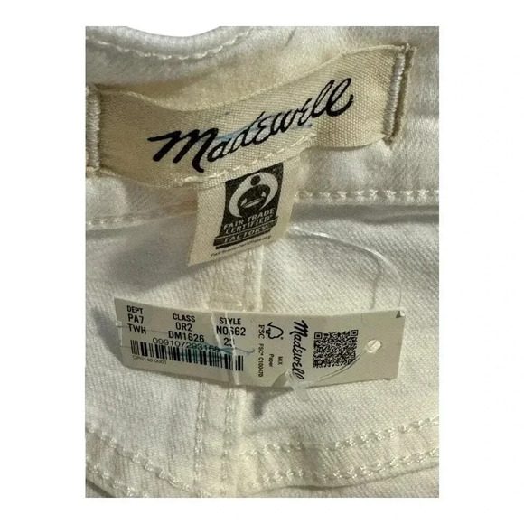 NEW Madewell Size‎ 00 (23) Tile White The Perfect Vintage Jean NWT - Picture 5 of 9